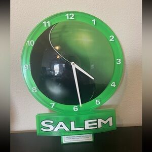 1990 Salem Cigarettes Fresh On The Scene Battery Wall Mount Clock  20 x 14 Vtg